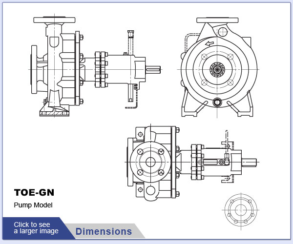 SPECKTOE-GN Pump Dimensions