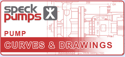 SPECK Thermal Transfer Pumps Flow Curves and Line Drawings