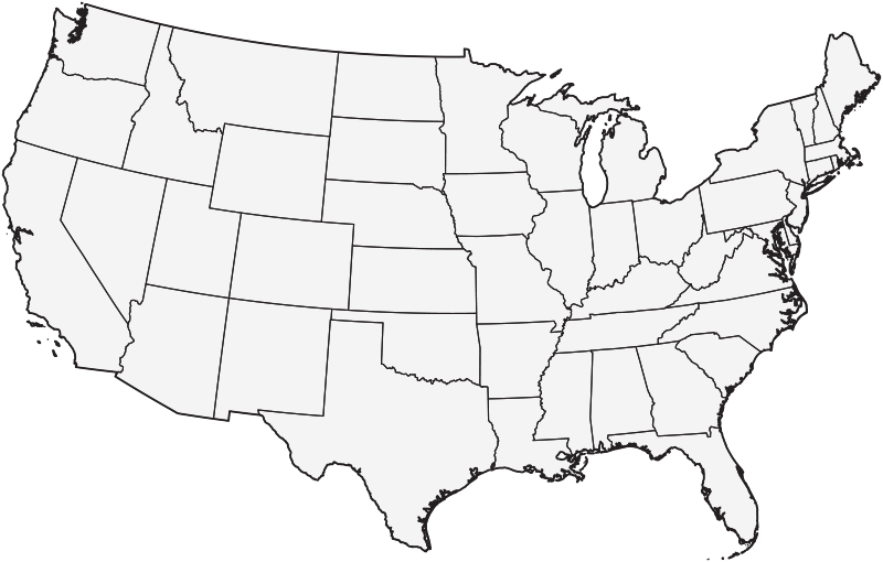 Map of distributors and factory trained representatives for Shanley Pump & Equipment throughout the continental USA